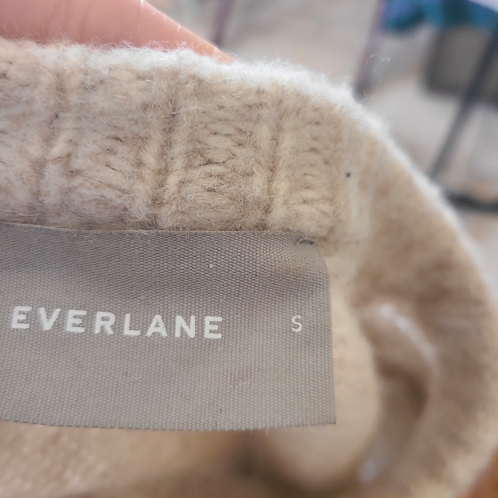 Everlane cream oatmeal cloud cardigan alpaca wool Size S - Picture 4 of 5
